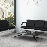 Kinsuite 5-Seats Waiting Room Chairs - Airport Reception Chair with Arms Waiting Benches PU Leather, Office Guest Chairs & Reception Chair for Clinic Office School Salon Lobby - Image 7
