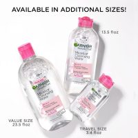 Garnier Micellar Water, Hydrating Facial Cleanser & Makeup Remover, Suitable for Sensitive Skin, Vegan, Cruelty Free, 13.5 Fl Oz (400mL), 1 Count - Image 8