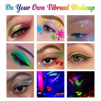 BOBISUKA 8 Colors UV Neon Liquid Eyeliner Set, Matte Colored Eyeliners Pen, Colorful Waterproof Smudge-proof Pigmented Graphic Liners, Delineadores de Colores Para Ojos Eye Makeup Gift Kit - Image 2