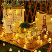 Solar String Lights Outdoor Waterproof, 2 Pack 60 LED 36.5 FT Each, Solar Powered Patio Lights with 8 Lighting Modes for Garden Yard Porch Wedding Party Decor (Warm White) - Image 4
