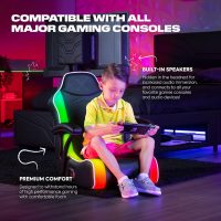 X Rocker Video Gaming Floor Rocker Chair, Built-in Audio, Back to School, Foldable, for Gamers, Bedroom, or Game Room for Boys, Girls, Teens 5-17 - Image 4