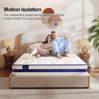 Vesgantti King Size Mattress,12 Inch Hybrid Innerspring Mattress in a Box with Memory Foam, Back Support & Pressure Relief, Medium Firm Feel for Adults (King Size) - Image 7