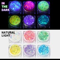 Teenitor 6 Colors Glow in The Dark Glitter Gel, Face Glitter Gel, Body Glitter Hair Glitter for Halloween Makeup UV Black Light Party Cheer Raves Festivals - Image 3