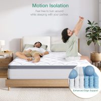 Novilla King Mattress, 12 Inch Hybrid Mattress King with Comfort Foam, Innerspring Pillow Top Mattresses in a Box, King Size Mattresses for Pressure & Pain Relief, Soft Feel but Supportive - Image 5