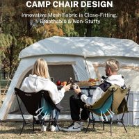 Gonex Portable Camping Chair, The 5th Gen Ultralight Compact Backpacking Foldable Lightweight Folding Chair for Outdoor Camp Hiking Beach Picnic Concert, Supports 330lbs (Black,1PCS) - Image 6