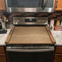 Noodle Board Stove Cover with Handles, Multiple Stove Top Cover Board for Electric/Gas Stove Top(Retro Brown) - Image 3
