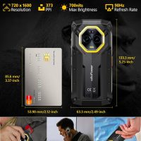Ulefone Armor Mini 20 4G Rugged Phone, 16GB+256GB MTK Helio G99, 64MP+50MP Main Camera, 6200mAh(33W), 4.7" HD+ Corning Gorilla Screen, IP68/69K Waterproof, Versatile LED Light, Android 14 - Image 3