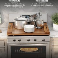 BLUEWEST Noodle Board Stove Cover, Acacia Wood Stove Top Board for Gas Burners and Electric Stove, Extra Thick Wooden RV Stovetop/Sink Cover - Tray for Kitchen Counter Space - Image 5