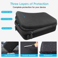 co2CREA Osmo Mobile 7P/7 Gimbal Stabilizer Hard Case - Waterproof Travel Storage Box with Custom Foam Insert & Mesh Pocket for DJI OM Mobile 7P Smartphone Gimbal, Accessories, Cables (Black Case) - Image 7