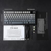 EPOMAKER X Aula F75 MAX Wireless Mechanical Keyboard with TFT Screen and Knob, Gasket Gaming Keyboard in 75% Layout, Hot Swappable, RGB Backlight, for PC/Mac/Linux (Black Gradient) - Image 8