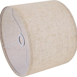 Beige Lamp Shade, Large Drum Lampshade 13''Top X 13'' Bottom X 10'' High, Replacement Lamp Shade Natural Linen Hand Crafted for Table Lamps Floor Lamps Chandelier Lamp, Easy Assembly Required