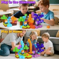 Magnetic Blocks Building Toys for 3 4 5 6 7 8 9 10 11 12 13 Year Old Boys Girls, Kids Magnetic Cubes Tiles Montessori Sensory Travel Magnet Toys Games Christmas Birthday Party Toddler Gifts - Image 5