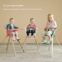 Stokke Clikk High Chair, Cloud Grey - All-in-One High Chair with Tray + Harness - Light, Durable & Travel Friendly - Ergonomic with Adjustable Features - Best for 6-36 Months or Up to 33 lbs - Image 4