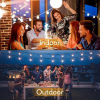 100FT LED Outdoor String Lights Patio Light with 52 Shatterproof G40 Dimmable Globe Bulb, 2-Pack 50FT Waterproof Outside Hanging String Light for Christmas Backyard Porch Balcony Gazebo Party - Image 2