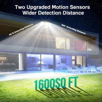 Solar Outdoor Lights - 3000LM 188 LED Motion Sensor Outdoor Lights, 4 Heads Security Light,IP65 Waterproof, Easy Install,270°Wide Angle Flood Wall Light with 3 Modes for Backyard Yard (2 Pack) - Image 4