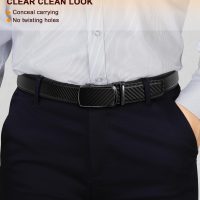 BULLIANT Men's Ratchet Belt 2 Pack-Click Leather Belt Adjustable for Men Gift 1 3/8-Cut for Perfect Fit - Image 7