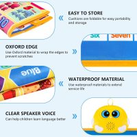 Electronic Alphabet Wall Chart, Talking ABC, 123s, Music Poster, Kids Learning Toys for Toddlers 1-3, Interactive Educational Toddler Toy, Birthday Gifts for Age 1 2 3 4 5 Year Old Boys Girls - Blue - Image 3