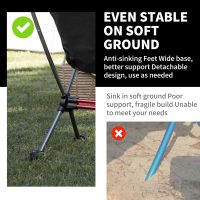 Naturehike YL08 Ultralight Camping Chair, 2.38 LBS Portable Backpacking Chair with Anti-Sinking Feet, Lightweight Compact Folding Hiking Camp Chair - Image 4