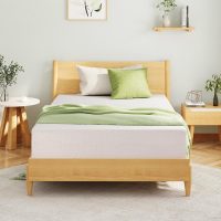 EGOHOME 8 Inch Queen Mattress, Memory Foam Mattress in a Box with Cooling Green Tea Gel, Relieve Pressure with Medium Firm Support, CertiPUR-US Certified, 80''L x 60''W, White - Image 2