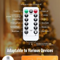 Minetom Twinkle Fairy Lights, 33 ft 100 LED USB Plug in String Lights with Remote and Timer, Waterproof 8 Modes for Bedroom Indoor Wreath DIY Party Wedding Christmas Holiday Decoration - Image 6