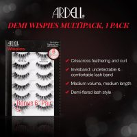 Ardell False Eyelashes Demi Wispies Black, 1 pack (6 pairs per pack) - Image 3