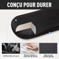 Gimars Upgrade Enlarge Silky and Superfine Fabric Gel Memory Foam Keyboard Wrist Rest Set, Ergonomic Keyboard Mouse Wrist Support for Typing Pain Relief, Comfort for Office, Gaming, Computer, Black - Image 8