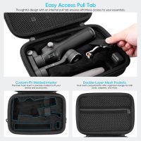 co2CREA Osmo Mobile 7P/7 Gimbal Stabilizer Hard Case - Waterproof Travel Storage Box with Custom Foam Insert & Mesh Pocket for DJI OM Mobile 7P Smartphone Gimbal, Accessories, Cables (Black Case) - Image 4
