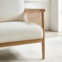 CHITA Braid Armchair Set of 2, Modern Accent Chair for Living Room, Cream - Image 7