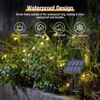 4 Pack Solar String Lights Outdoor - 320LED 132FT Solar Fairy Lights Waterproof 8 Modes, Copper Wire Solar Powered Twinkle Lights for Outside Tree Garden Christmas Wedding Party Decor (Warm White) - Image 5