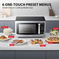 TOSHIBA ML-EM45PIT(SS) Countertop Microwave Oven with Inverter Technology, Kitchen Essentials, Smart Sensor, Auto Defrost, 1.6 Cu.ft, 13.6" Removable Turntable, 33lb.&1250W, Stainless Steel - Image 4