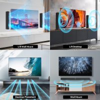 Sound Bar for Smart TV, Soundbar with Bluetooth/ARC/Opt/AUX Connect, Auto Volume Boost, 3 Equalizer Modes, 2 in 1 Detachable Soundbar for TV/PC/Gaming/Projectors - Image 3