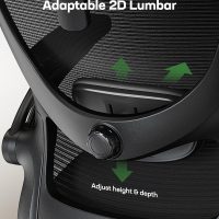 Marsail Ergonomic Office Chair: Office Computer Desk Chair with High Back Mesh and Adjustable Lumbar Support Rolling Work Swivel Task Chairs with Wheel 3D Armrests and Headrest - Image 4