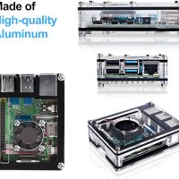 Miuzei Raspberry Pi 4 Case with Fan Cooling Pi 4B Case with 5V 3A Power Supply, 4 pcs Aluminum Heatsinks Support Pi 4 Model B 8gb/4gb (No Raspberry Pi Board) - Image 3