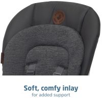 Maxi-Cosi Minla 6-in-1 High Chair for Babies & Toddlers, Portable Foldable Highchair, EcoCare Fabric, 9 Heights, 5 Reclines, 4 Tray Positions, Classic Graphite - Image 8