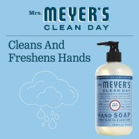 MRS. MEYER'S CLEAN DAY Hand Soap, Made with Essential Oils, Biodegradable Formula, Rain Water, 12.5 fl. oz - Pack of 3 - Image 6
