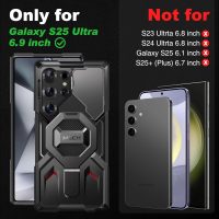 TONGATE Magnetic for Samsung Galaxy S25 Ultra Case with Privacy Screen Protector, [Compatible with MagSafe][Camera Protective Cover][Military-Grade Protection] Ring Stand Phone Case S25 Ultra, Black - Image 2