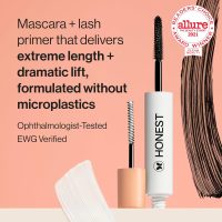 Honest Beauty 2-in-1 Extreme Length Clean Mascara + Lash Primer | Lengthening + Volumizing | Cruelty Free + Safe for Sensitive Eyes | Black, .27 fl oz - Image 2