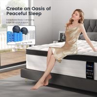 Full Size Mattress, 12 Inch Hybrid Full Mattress, Medium Firm, Memory Foam and Pocket Springs, Pressure Relief, Bed in Box - Image 5