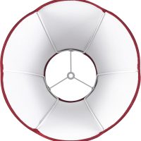 GO&SO Set of 2 Burgundy Silk Scalloped Lamp Shade, Petal Edge Braid with Burgundy Fringe Trim, 6"x13"x10.6"(Spider), Victorian Bell Lamp Shades, Replacement Shades for Table,Floor Lamps, Easy Assembly - Image 4