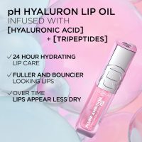 L'Oreal Paris Plump Ambition pH Hyaluron Lip Oil, Color Shifting Lip Tint with 24HR Hydration, Volumizing Shine and Lasting Color, 010 pH Cristal Ice - Image 6