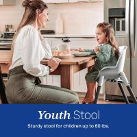 Chicco Zest 4-in-1 Folding High Chair, Feeding Chair, Toddler Chair and Youth Stool, Multi-Use Easy Clean High Chair | Capri/Blue - Image 8