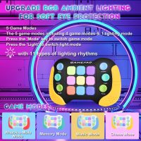 Fast Push Fidget Toys Handle, Flashing Handheld Game for Kids Teens Adults, Electronic Brain & Memory Game, Quick Push Buttons Gamepad, Xmas Birthday Gifts STEM Toys for Boys Girls - Image 2