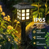 GIGALUMI Solar Outdoor Lights,12 Pack LED Solar Lights Outdoor Waterproof, Solar Walkway Lights Maintain 10 Hours of Lighting for Your Garden, Landscape, Path, Yard, Patio, Driveway - Image 2