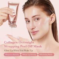 medicube Collagen Overnight Wrapping Peel Off Facial Mask Pack - Elasticity & Hydration Care, Reduces Sagging & Dullness - Hydrolyzed Collagen For Glowing Skin - Korean Skin Care, 2.53 fl.oz - Image 3