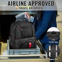 YOREPEK Large Backpack for Men, Extra Large Laptop Backpacks for Men Women, Water Resistant Travel Backpack Airline Approved Business Work Bag with USB Charging Port Fits 17 Inch Computer, Black - Image 5
