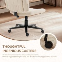 Criss Cross Wheeled Chair - Adaptable Comfort for Every Need, High-Backed, with Adjustable Wide Armrests, Anti-Skid Fabric Upholstery, and a Sleek Modern Aesthetic for Home Office Use - Image 5