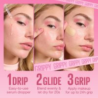 Maybelline Grippy Serum Primer, Hydrating Makeup Primer with 2% Niacinamide For Up To 24HR Make Up Wear, Clear, 1 Count - Image 4