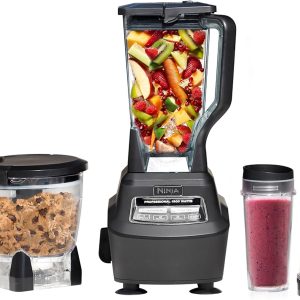 Ninja Mega Kitchen System, 1500W, 72 oz. Full-Size Blender & 8-Cup Food Processor with (2) 16 oz. To-Go Cups, Total Crushing Technology - Smoothies, Ice Crushing, Purees, Dough & More, Black, BL770