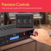 Pyle Bluetooth Home Theater Amplifier - 200 Watts into 5 Channels with Subwoofer Out, Wireless Streaming, USB/SD with MP3 player, RCA Input, FM Radio, LCD Display - PDA7BU - Image 4