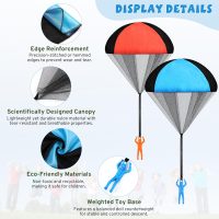 Parachute Toy for Kids, Outdoor Toys Flying Parachute Men, Inside & Outside Toys for or 3 4 5 6 7 8 9 10 11 12 Year Old, Thanksgiving Day for Boy Girl 4-8 Year Old, Unique Boys Party Favors - Image 3